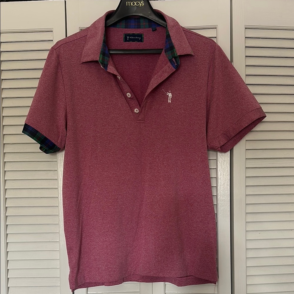 William Murray Men's Heather Red Golf Polo
